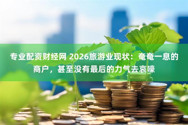 专业配资财经网 2026旅游业现状：奄奄一息的商户，甚至没有最后的力气去哀嚎